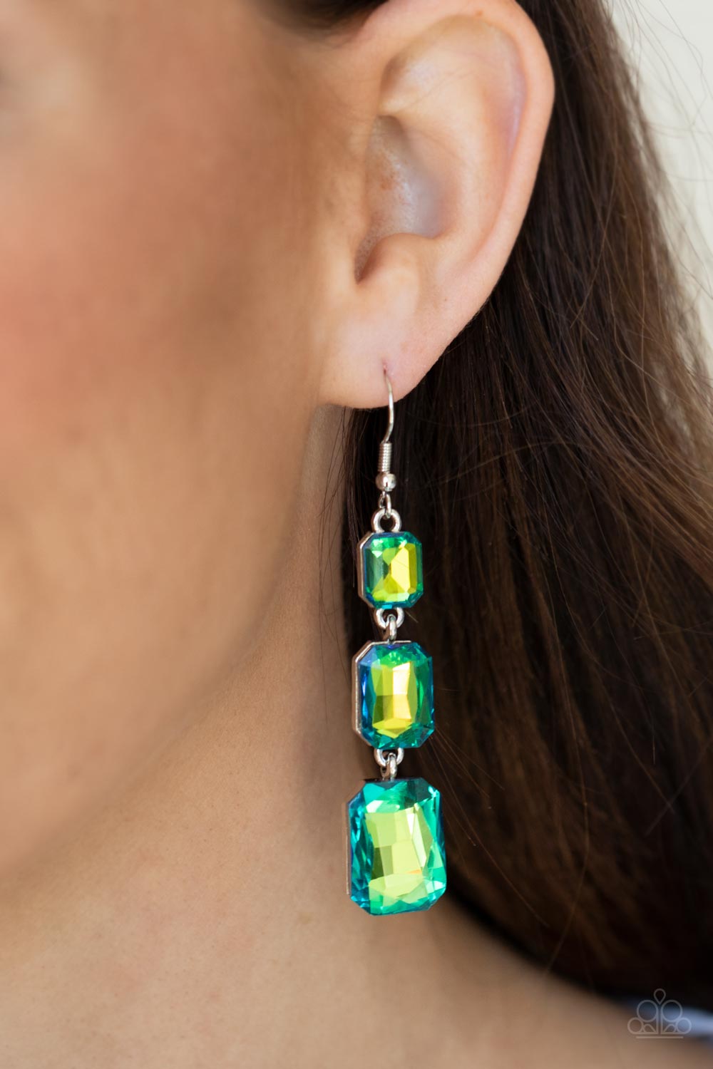 Cosmic Red Carpet - Green Earrings