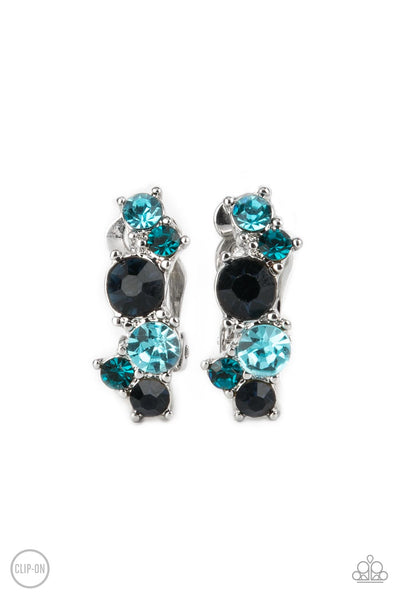 Cosmic Celebration - Blue Earrings Clip-Ons