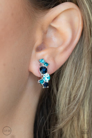 Cosmic Celebration - Blue Earrings Clip-Ons