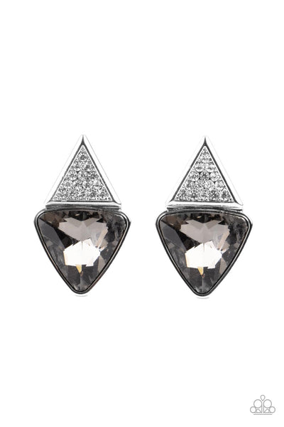 Risky Razzle - Silver Earrings