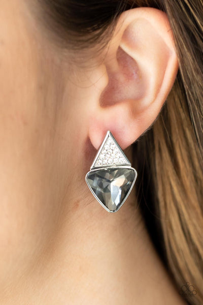 Risky Razzle - Silver Earrings