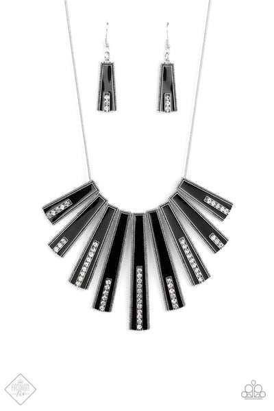 FAN-tastically Deco - Black Gunmetal Necklace Fashion Fix 09/2021