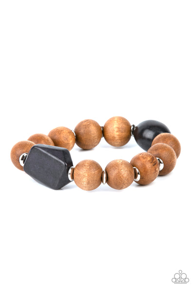 Abundantly Artisan - Black Bracelet Wooden