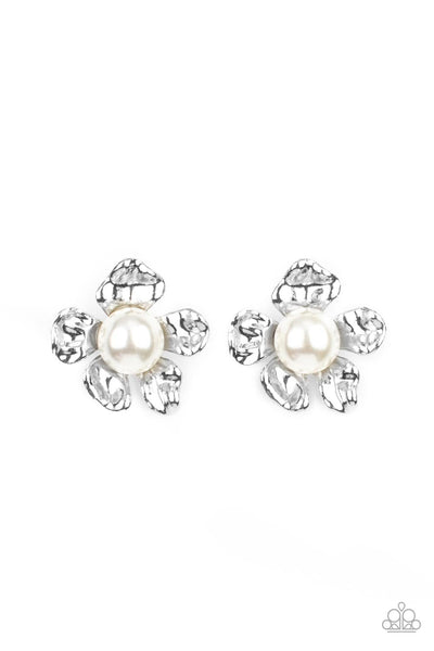 Apple Blossom Pearls - White Earrings