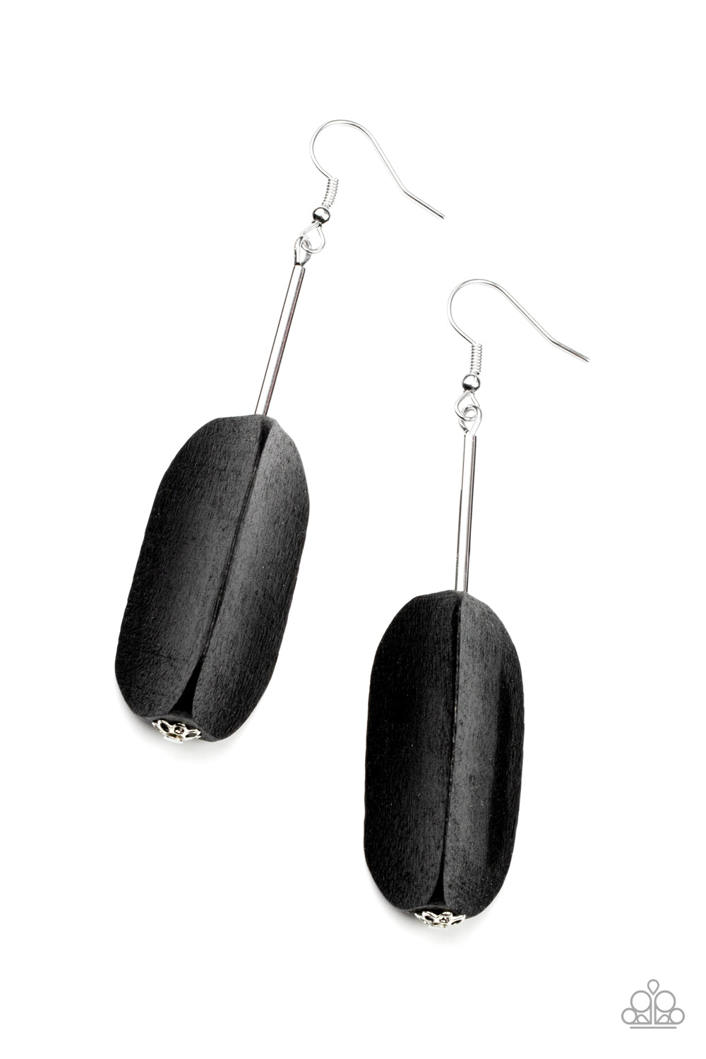 Tamarack Trail - Black Earrings Wooden