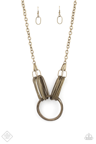 Lip Sync Links - Brass Necklace  Fashion Fix 08/2021