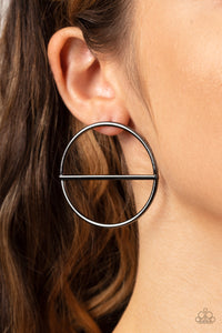 Dynamic Diameter - Black Gunmetal Earrings