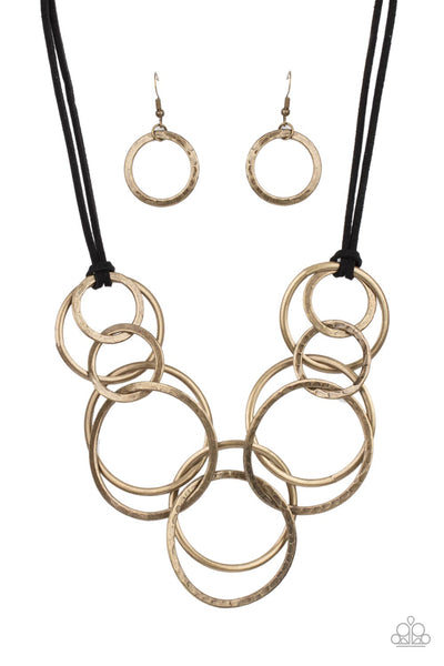 Spiraling Out of COUTURE - Brass Necklace