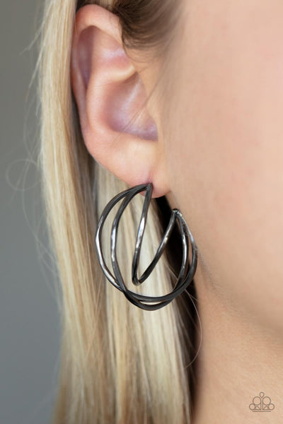 City Contour - Black Gunmetal Earrings