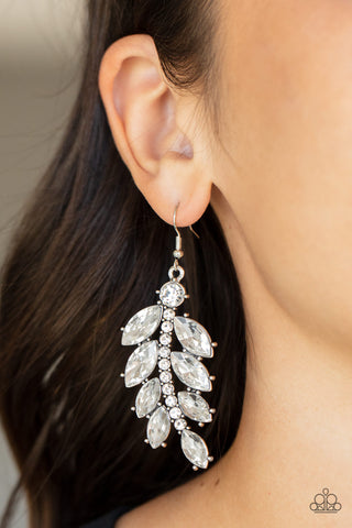 Ice Garden Gala - White Earrings