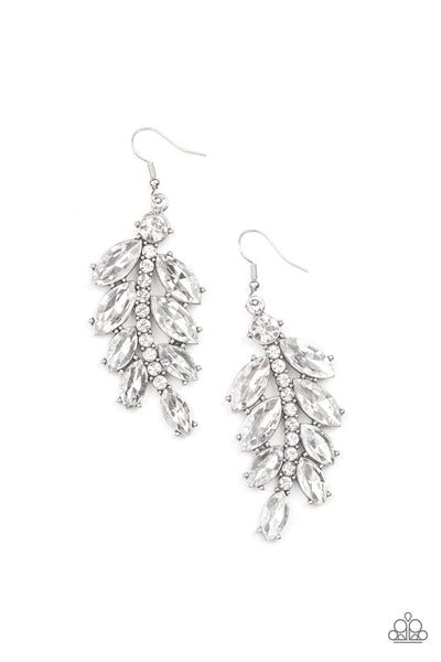 Ice Garden Gala - White Earrings