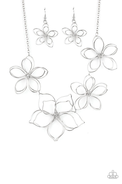 Flower Garden Fashionista - Silver Necklace