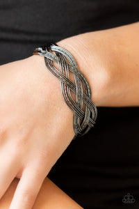 Get Your Wires Crossed - Black Bracelet