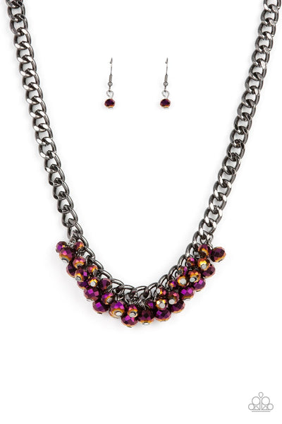 Galactic Knockout - Purple Necklace