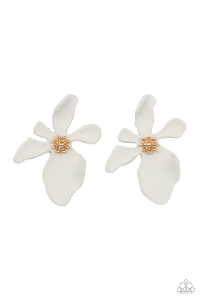 Hawaiian Heiress - White Earrings