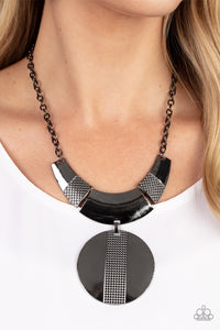 Metallic Enchantress - Black Gunmetal Necklace