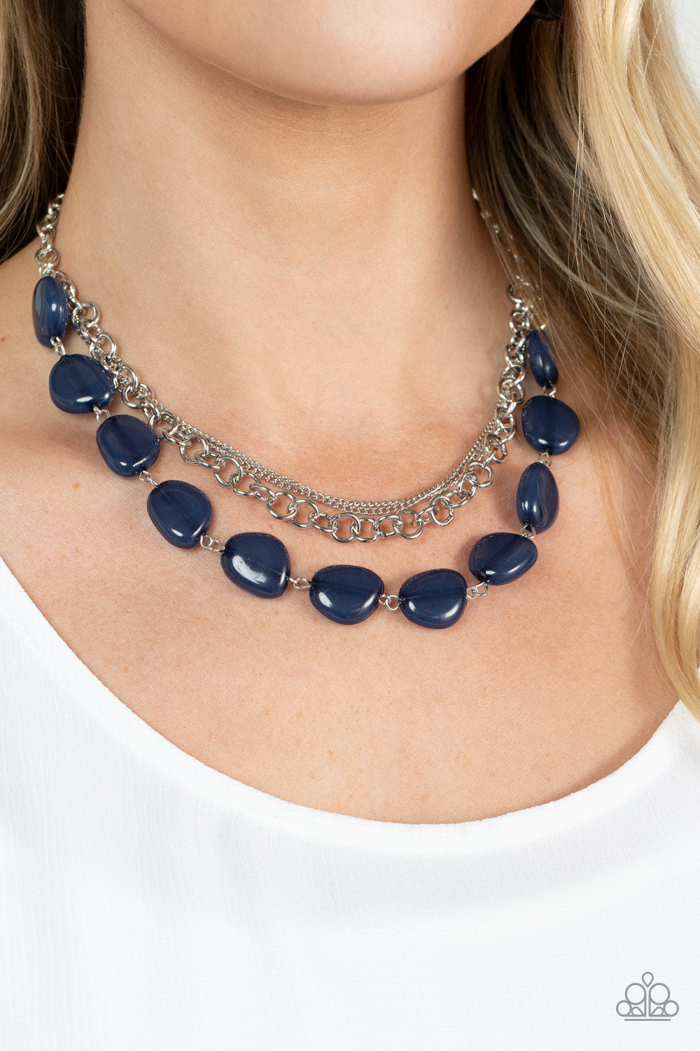 Pumped Up Posh - Blue Necklace