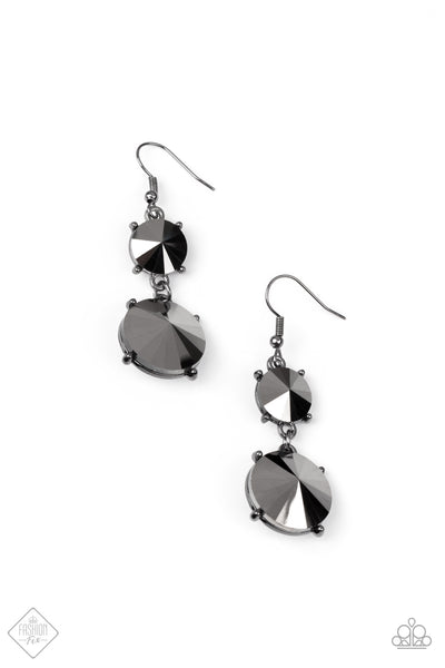 Sizzling Showcase - Black Gunmetal Earring Fashion Fix 09/2021