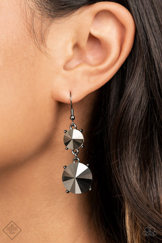 Sizzling Showcase - Black Gunmetal Earring Fashion Fix 09/2021