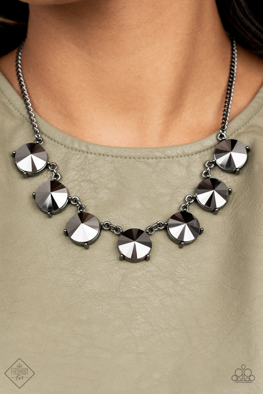 The SHOWCASE Must Go On - Black Gunmetal Necklace Fashion Fix 09/2021