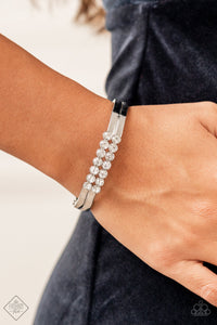 Doubled Down Dazzle - White Bracelet