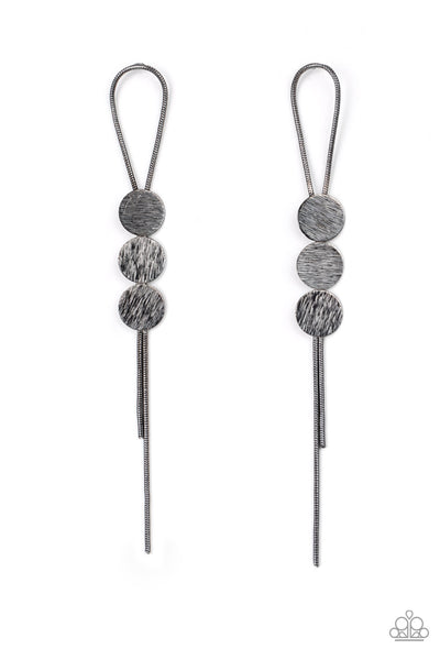 Bolo Beam - Black Gunmetal Earrings