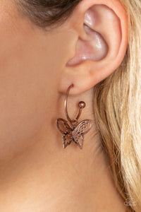Butterfly Freestyle - Copper Earrings Butterfly