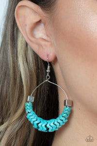 Capriciously Crimped - Blue Earrings