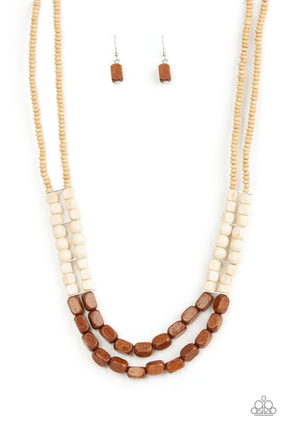 Bermuda Bellhop - Brown Necklace Wooden