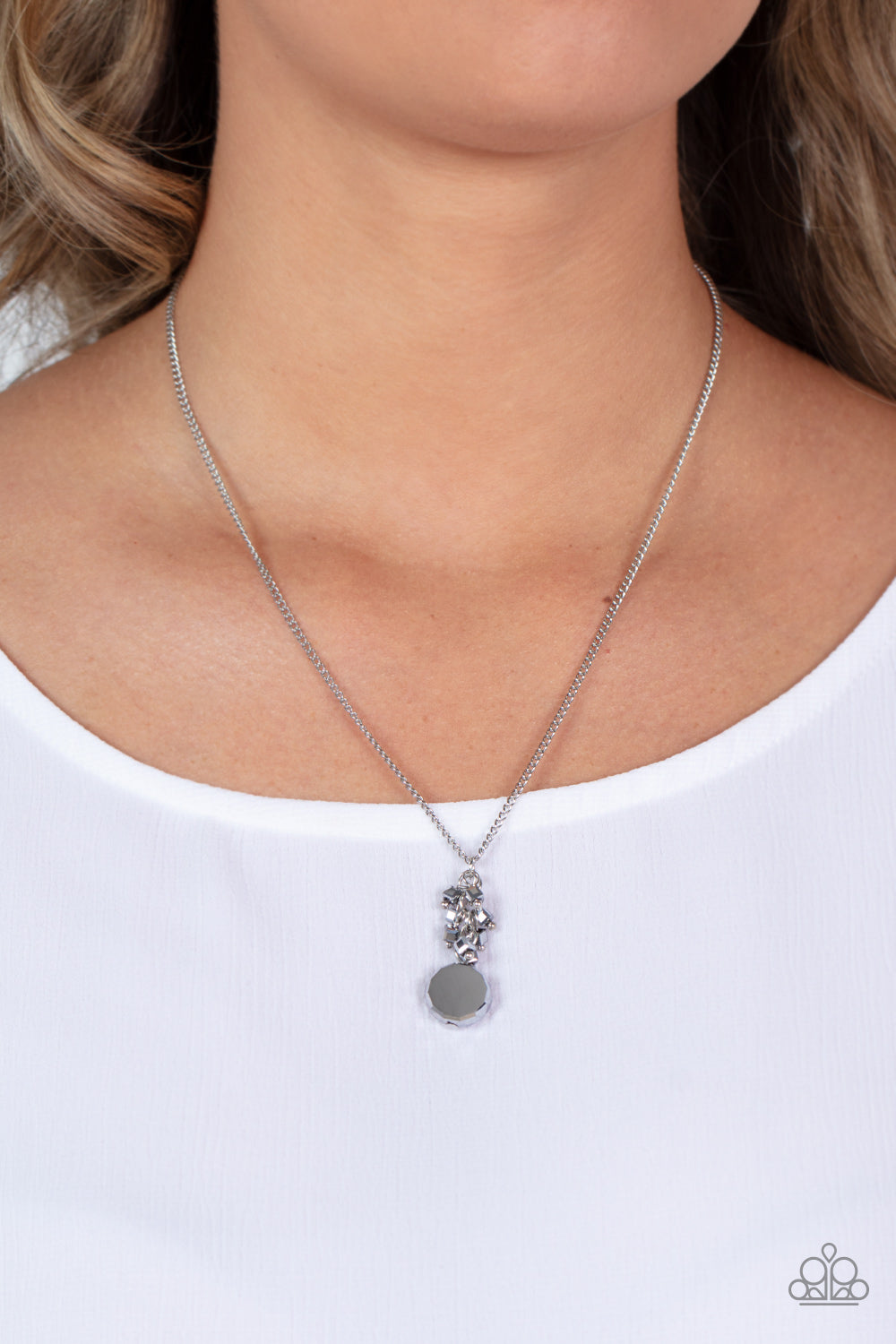 Clustered Candescence - Silver Necklace