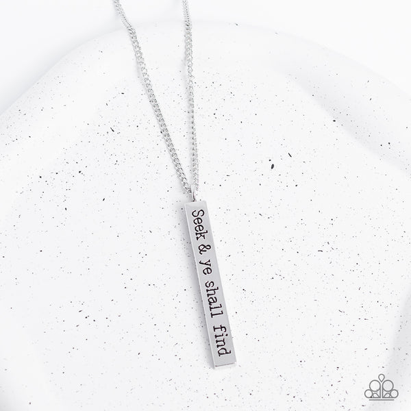 Matt 7:7 - Silver Necklace