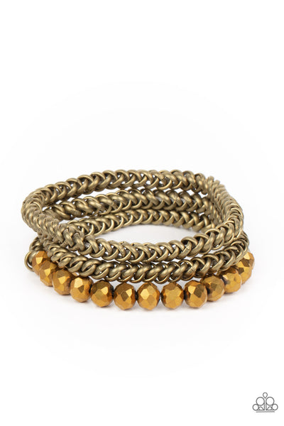 Gutsy and Glitzy - Brass Bracelets