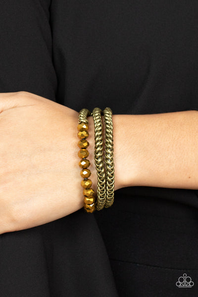 Gutsy and Glitzy - Brass Bracelets