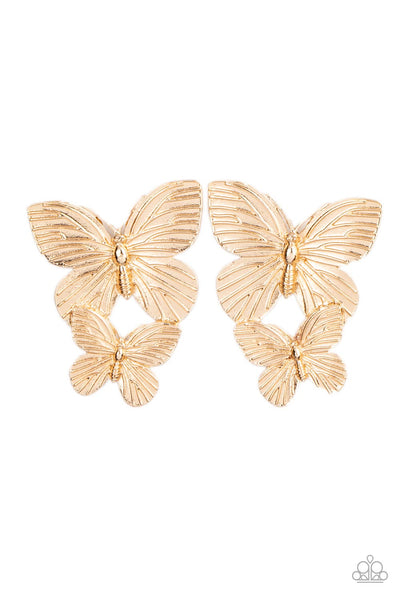 Blushing Butterflies - Gold Earrings Butterfly