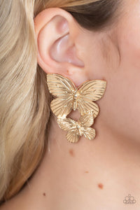 Blushing Butterflies - Gold Earrings Butterfly