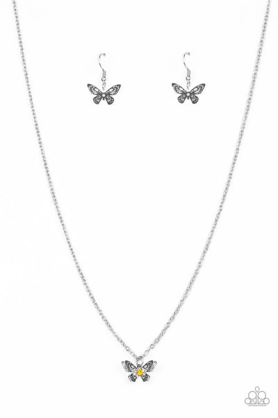 Flutter Love - Yellow Necklace Butterfly