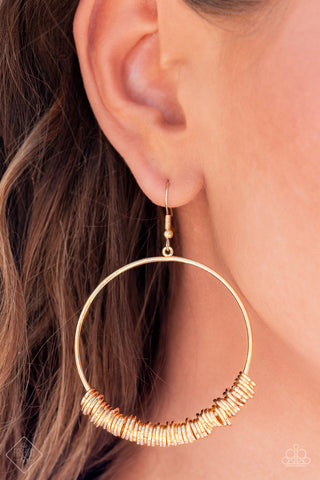 Retro Ringleader - Gold Earring Fashion Fix October 2021