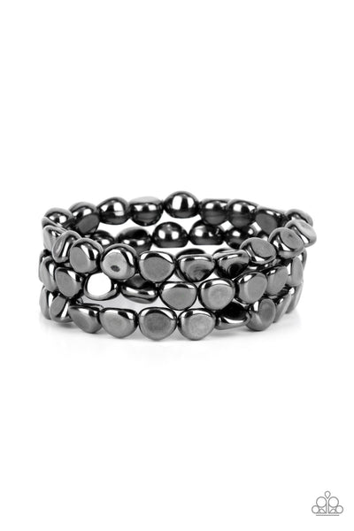 HAUTE Stone - Black Gunmetal Bracelet