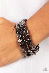 HAUTE Stone - Black Gunmetal Bracelet