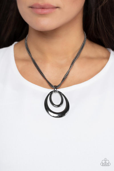 Suburban Storm - Black Gunmetal Necklace