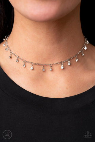 Bringing SPARKLE Back - White Choker Necklace