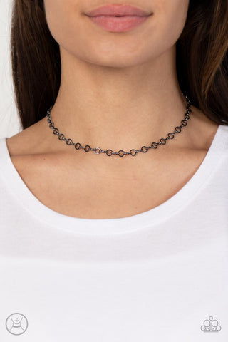 Keepin it Chic - Black/Gunmetal Necklace choker