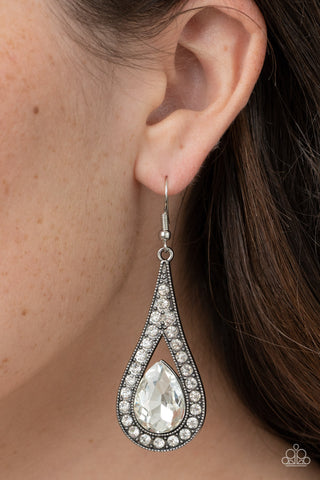 A-Lister Attitude - White Earrings