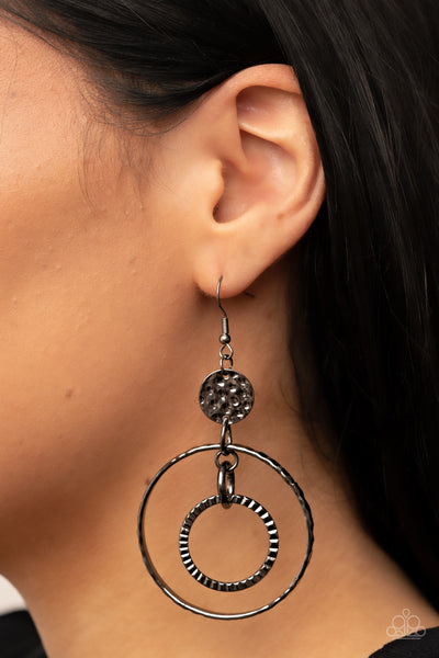 Mechanical Mecca - Black Gunmetal Earrings