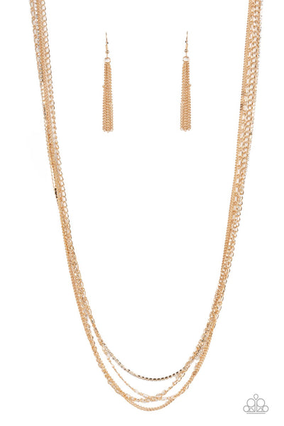 Undauntingly Urban - Gold Necklace