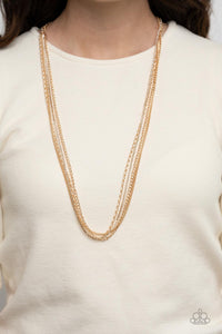 Undauntingly Urban - Gold Necklace