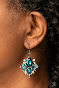 Glitzy Go-Getter - Blue Earrings