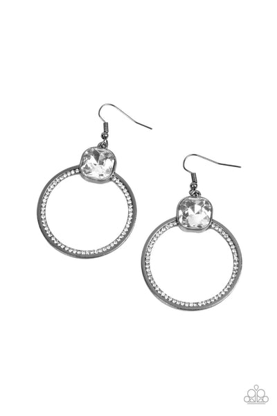 Cheers to Happily Ever After - Black Gunmetal Earrings