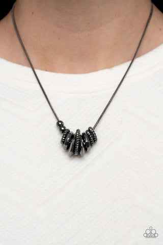 Mechanical Mischief - Black Gunmetal Necklace