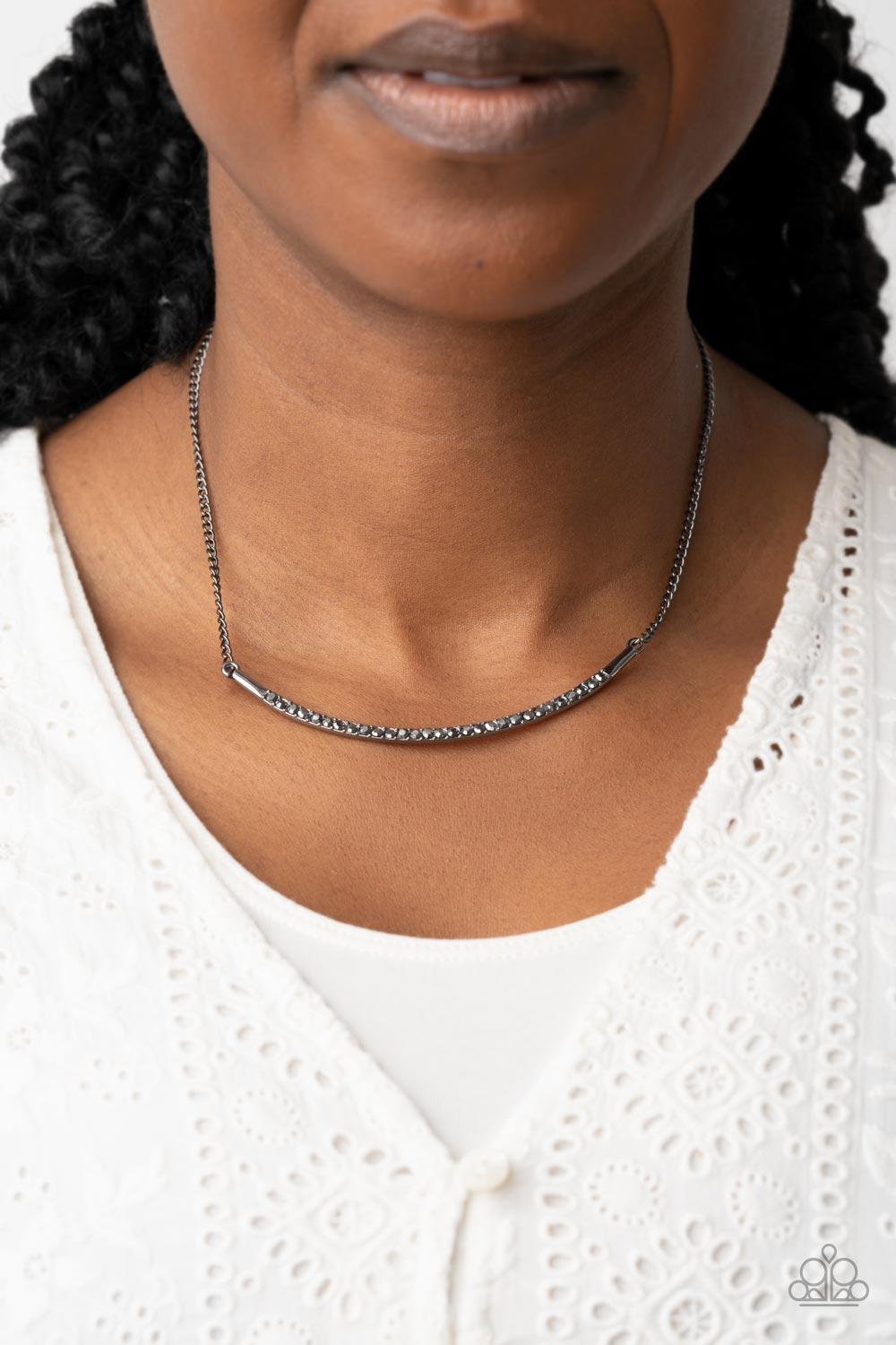 Collar Poppin Sparkle - Black Gunmetal Necklace